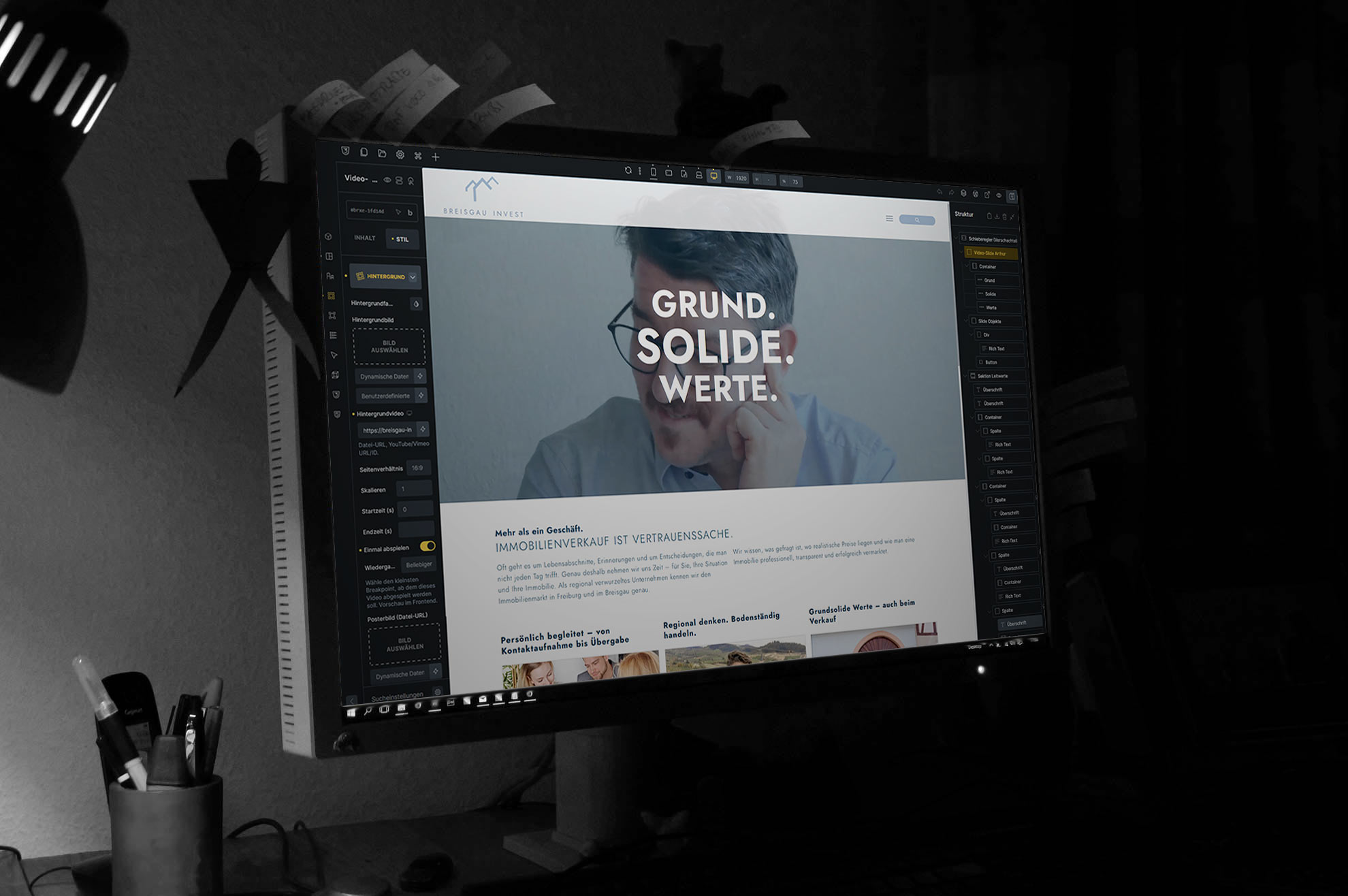 Schilling Graphism.etc. | CI und Website für Breisgau Invest